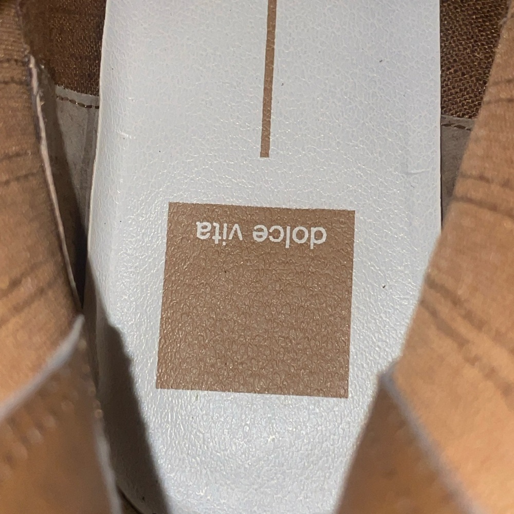 Dolce Vida Caramel Suede Booties - Picture 5 of 8